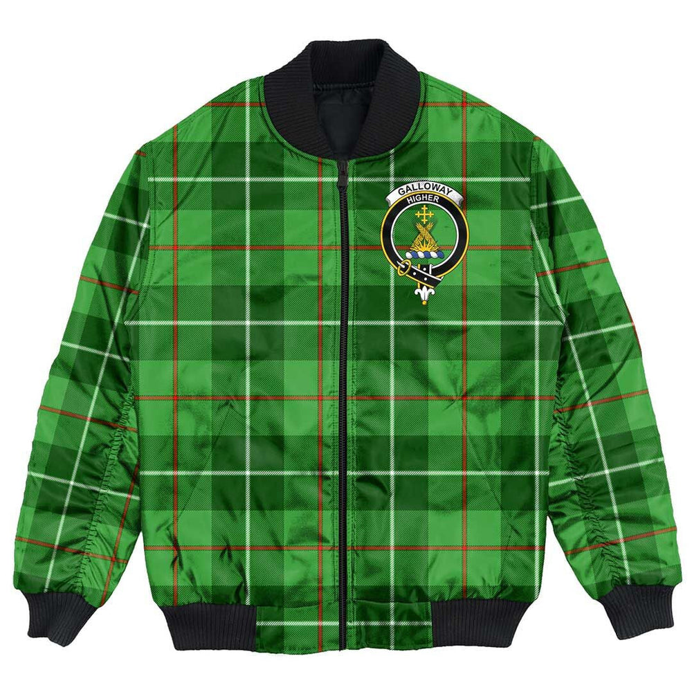 Clan Galloway District Tartan Crest Bomber Jacket FD76 Galloway District Tartan Tartan Bomber Jacket