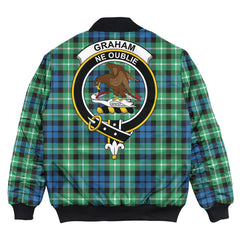Clan Graham of Montrose Ancient Tartan Crest Bomber Jacket GH45 Graham of Montrose Ancient Tartan Tartan Bomber Jacket