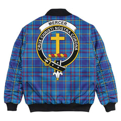 Clan Mercer Modern Tartan Crest Bomber Jacket DU44 Mercer Modern Tartan Tartan Bomber Jacket