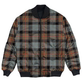 Clan Gunn Weathered Tartan Clan Bomber Jacket WM55 Gunn Weathered Tartan Tartan Bomber Jacket
