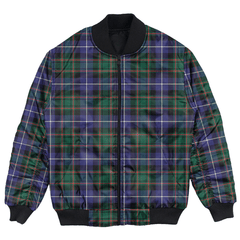 Clan MacRae Hunting Modern Tartan Clan Bomber Jacket DL84 MacRae Hunting Modern Tartan Tartan Bomber Jacket