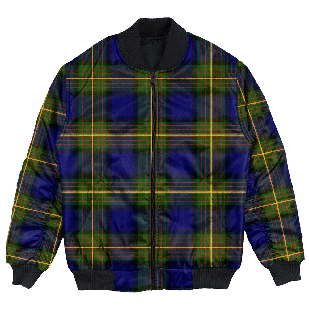 Clan More (Muir) Tartan Clan Bomber Jacket NR40 More (Muir) Tartan Tartan Bomber Jacket