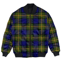 Clan More (Muir) Tartan Clan Bomber Jacket NR40 More (Muir) Tartan Tartan Bomber Jacket