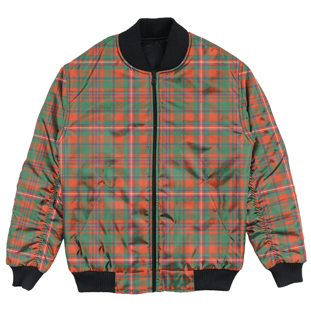 Clan MacKinnon Ancient Tartan Clan Bomber Jacket OA66 MacKinnon Ancient Tartan Tartan Bomber Jacket