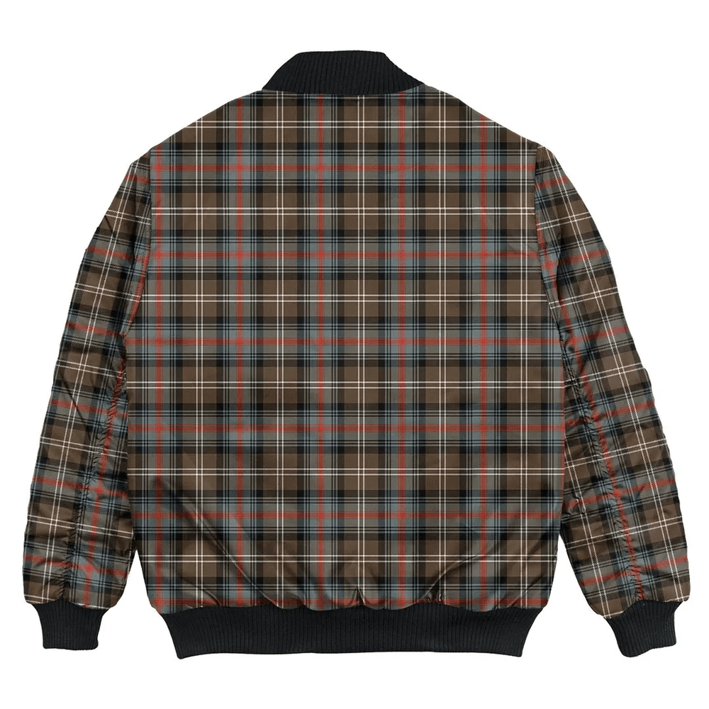 Clan Sutherland Weathered Tartan Clan Bomber Jacket VQ16 Sutherland Weathered Tartan Tartan Bomber Jacket