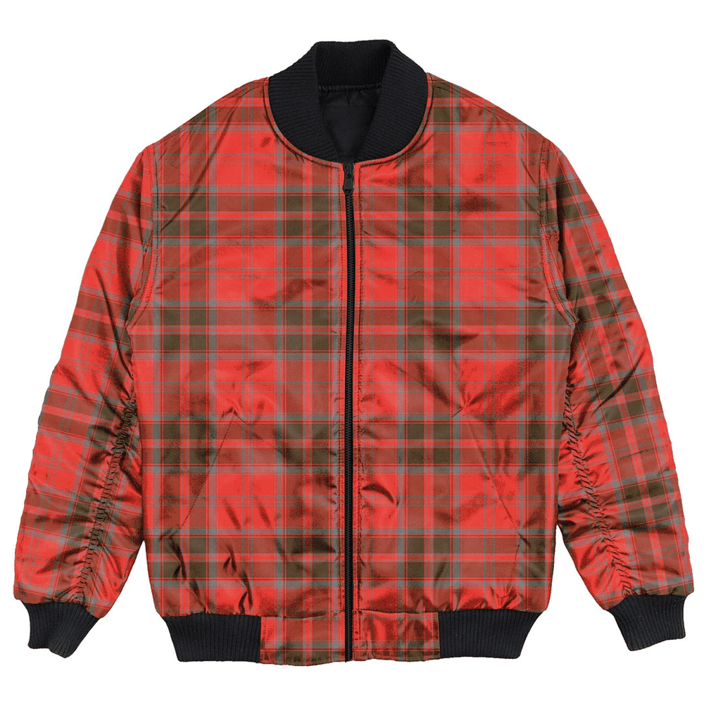 Clan Grant Weathered Tartan Clan Bomber Jacket RX91 Grant Weathered Tartan Tartan Bomber Jacket