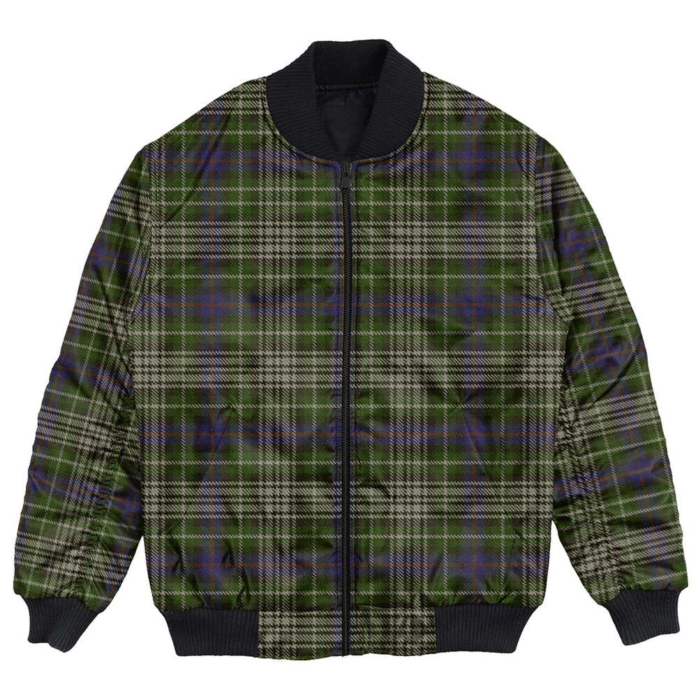 Clan Davidson Tulloch Dress Tartan Bomber Jacket WV75 Davidson Tulloch Dress Tartan Tartan Bomber Jacket