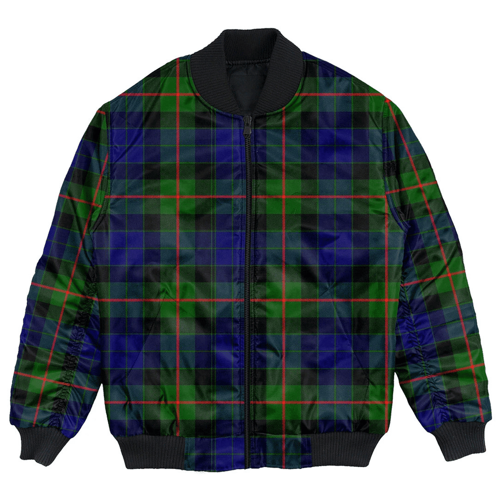 Clan Gunn Modern Tartan Bomber Jacket QZ60 Gunn Modern Tartan Tartan Bomber Jacket