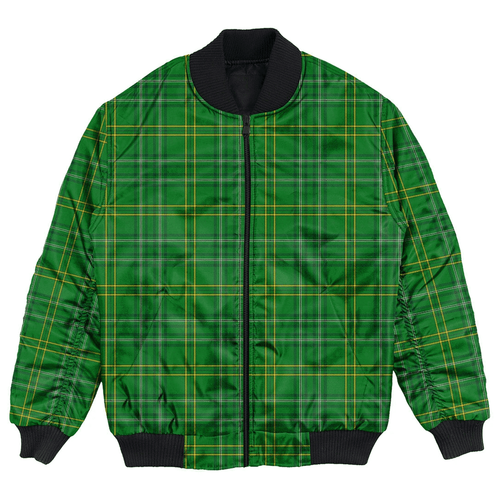 Clan Wexford County Tartan Bomber Jacket VU49 Wexford County Tartan Tartan Bomber Jacket