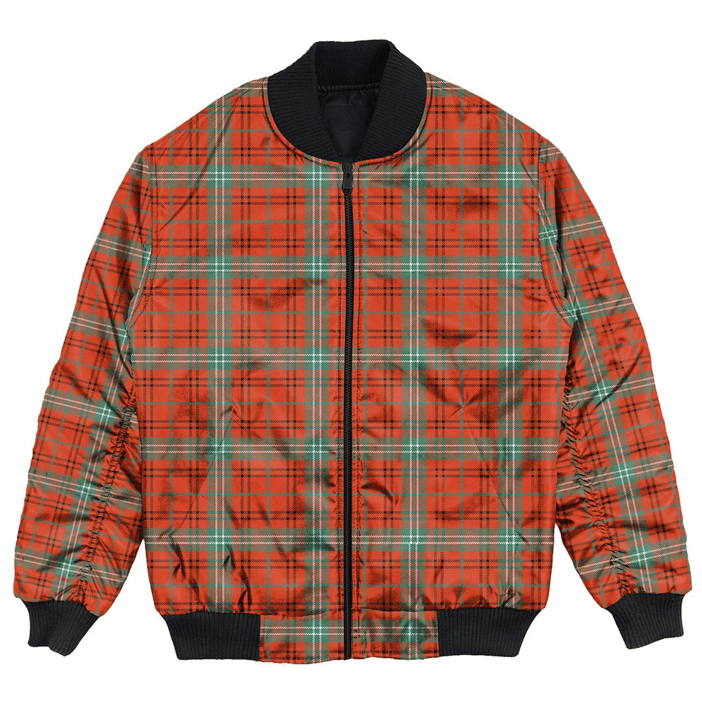 Clan Morrison Red Ancient Tartan Bomber Jacket KD20 Morrison Red Ancient Tartan Tartan Bomber Jacket
