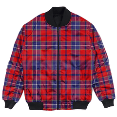 Clan Wishart Dress Tartan Bomber Jacket HK48 Wishart Dress Tartan Tartan Bomber Jacket