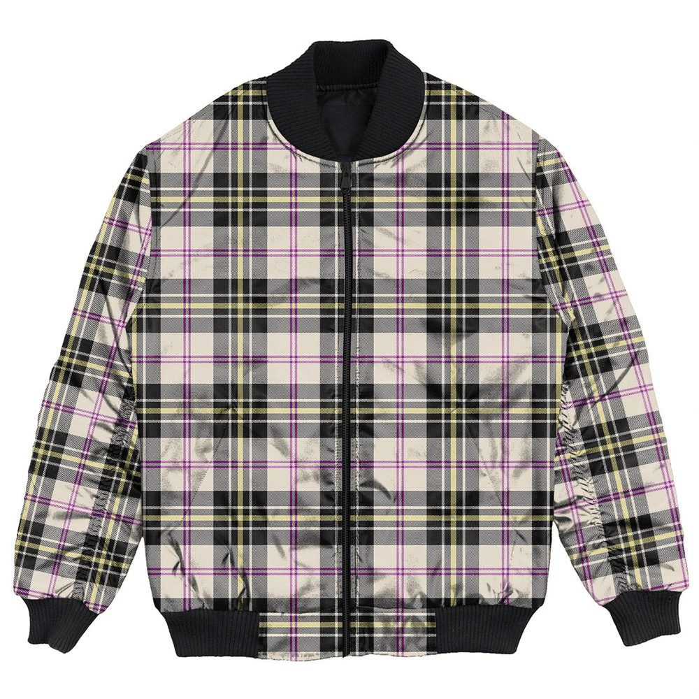 Clan MacPherson Dress Ancient Tartan Bomber Jacket FE87 MacPherson Dress Ancient Tartan Tartan Bomber Jacket