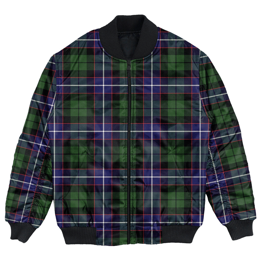 Clan Galbraith Modern Tartan Bomber Jacket RX60 Galbraith Modern Tartan Tartan Bomber Jacket