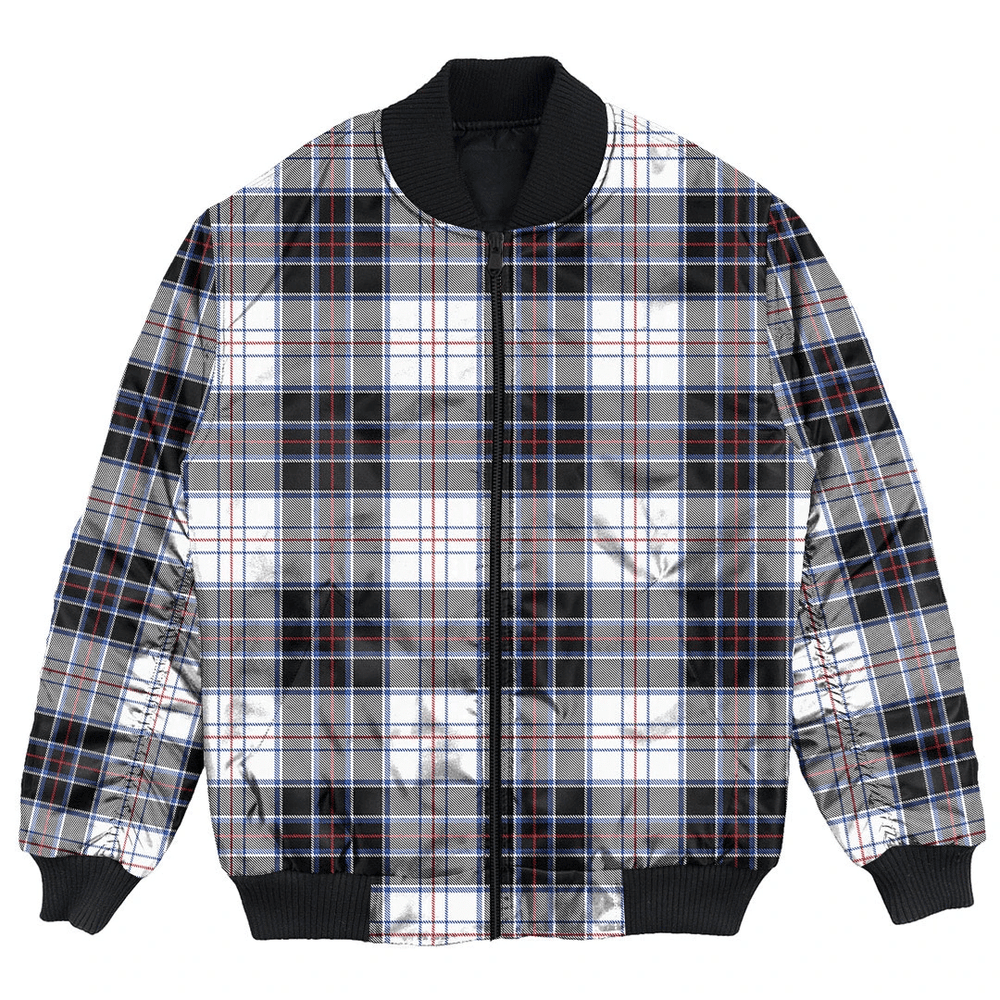 Clan MacRae Dress Modern Tartan Bomber Jacket MH86 MacRae Dress Modern Tartan Tartan Bomber Jacket