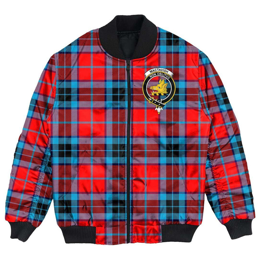 Clan MacTavish Modern Tartan Crest Bomber Jacket BE74 MacTavish Modern Tartan Tartan Bomber Jacket