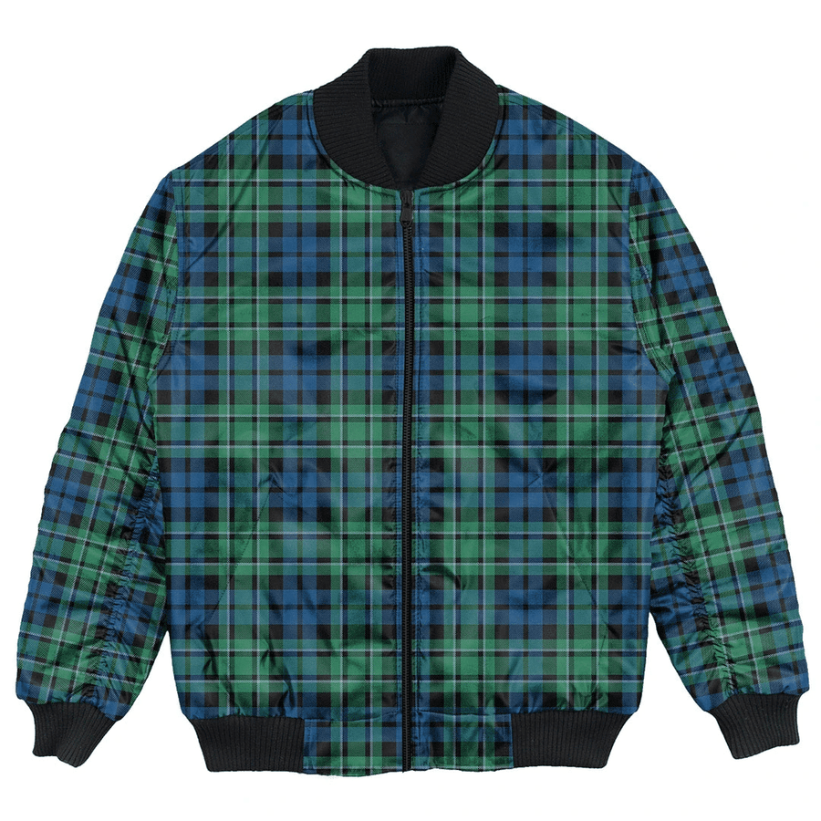Clan MacCallum Ancient Tartan Bomber Jacket PH59 MacCallum Ancient Tartan Tartan Bomber Jacket