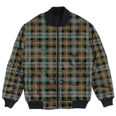 Clan Farquharson Weathered Tartan Bomber Jacket AF15 Farquharson Weathered Tartan Tartan Bomber Jacket