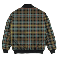 Clan Farquharson Weathered Tartan Bomber Jacket AF15 Farquharson Weathered Tartan Tartan Bomber Jacket