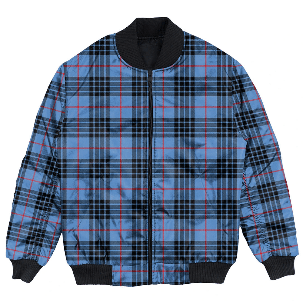 Clan MacKay Blue Tartan Bomber Jacket AD32 MacKay Blue Tartan Tartan Bomber Jacket