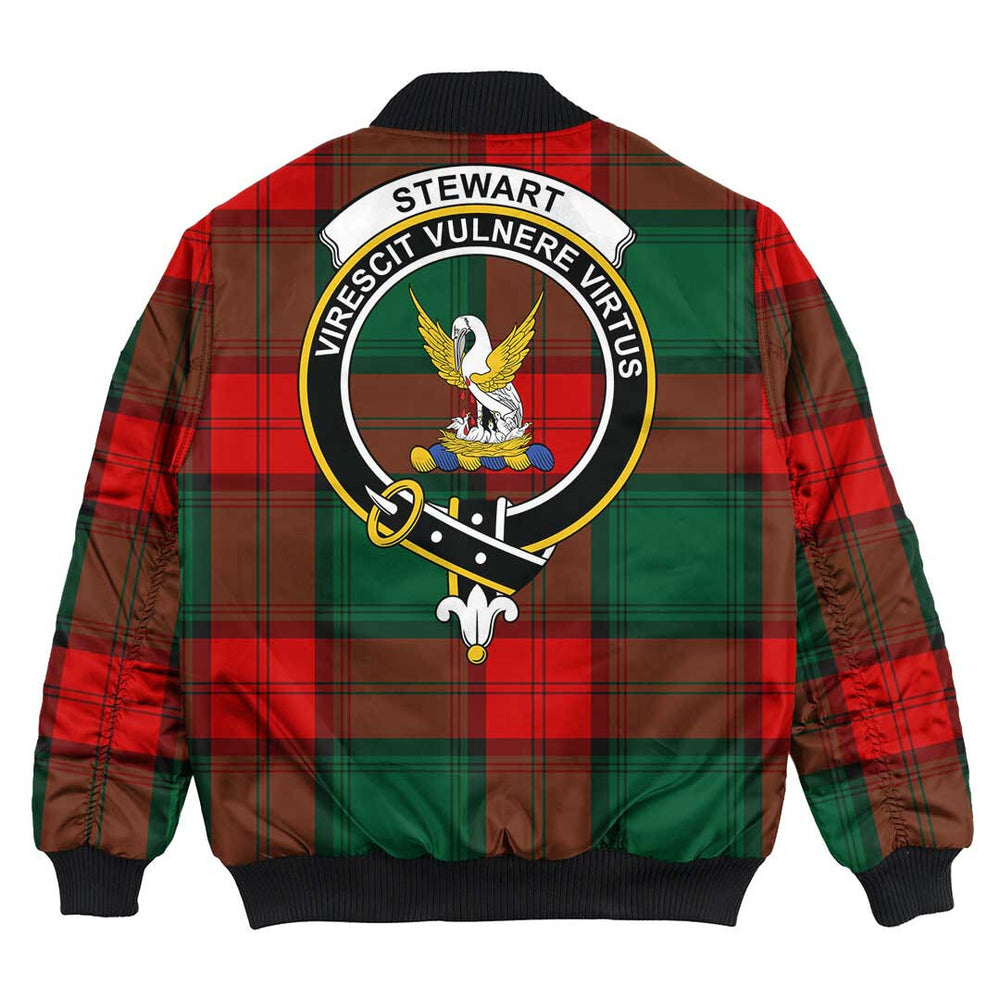 Clan Stewart Atholl Modern Tartan Crest Bomber Jacket KX37 Stewart Atholl Modern Tartan Tartan Bomber Jacket
