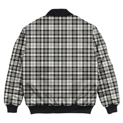 Clan Scott Black & White Ancient Tartan Bomber Jacket AW84 Clan Scott (Scott Tartan) Tartan Bomber Jacket
