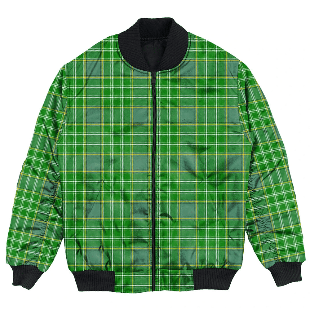 Clan Currie Tartan Bomber Jacket PP19 Currie Tartan Tartan Bomber Jacket