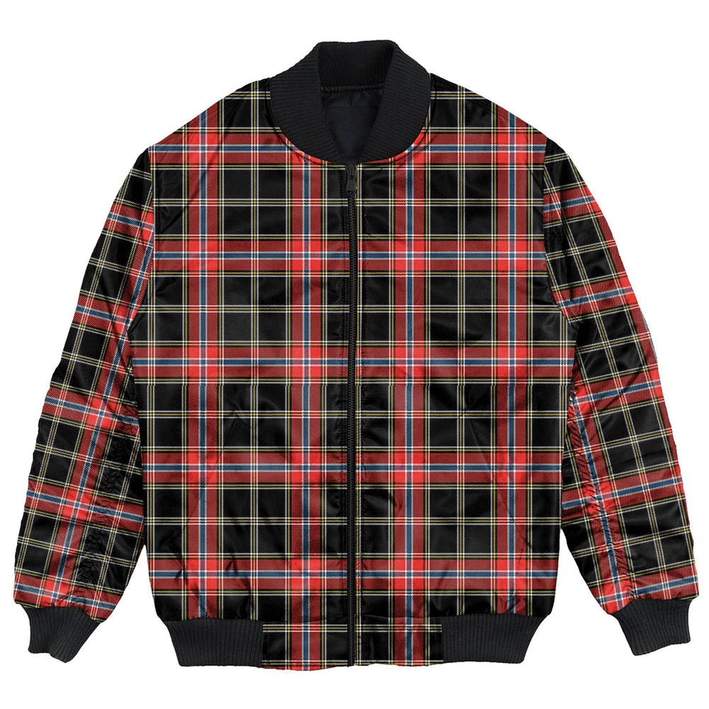 Clan Norwegian Night Tartan Bomber Jacket TR19 Norwegian Night Tartan Tartan Bomber Jacket