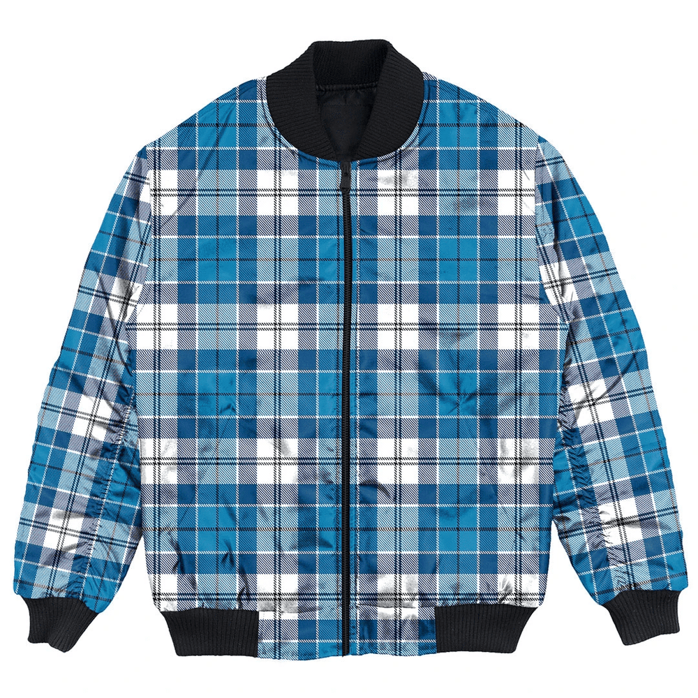 Clan Roberton Tartan Bomber Jacket UB89 Roberton Tartan Tartan Bomber Jacket