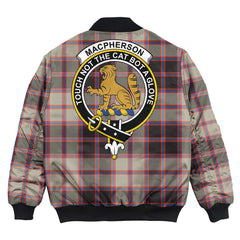 Clan MacPherson Hunting Ancient Tartan Crest Bomber Jacket MP24 MacPherson Hunting Ancient Tartan Tartan Bomber Jacket