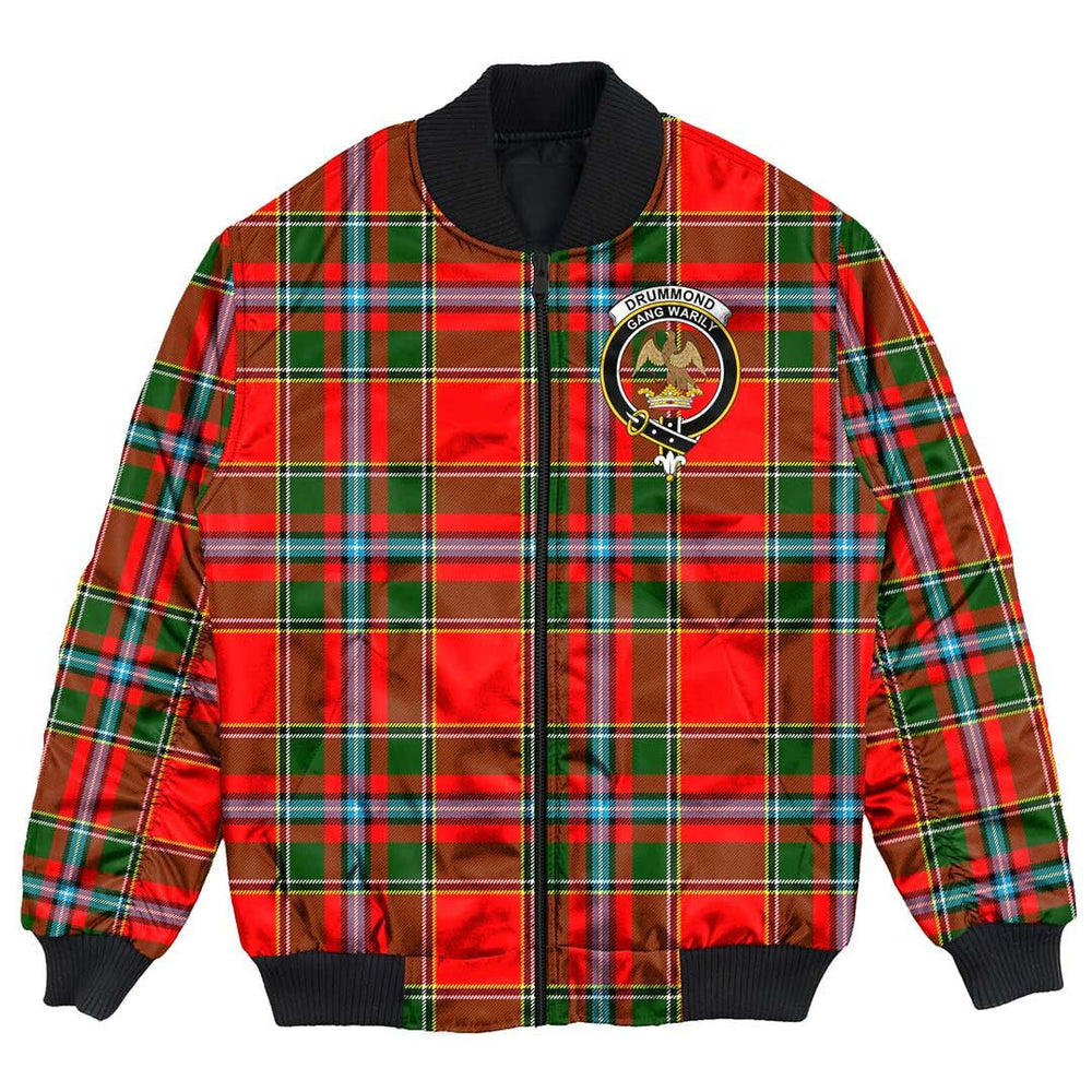 Clan Clan Drummond of Perth Tartan Crest Bomber Jacket XD88 Drummond of Perth Tartan Tartan Bomber Jacket