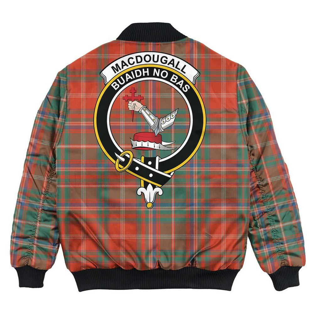 Clan MacDougall Ancient Tartan Crest Bomber Jacket WS78 MacDougall Ancient Tartan Tartan Bomber Jacket