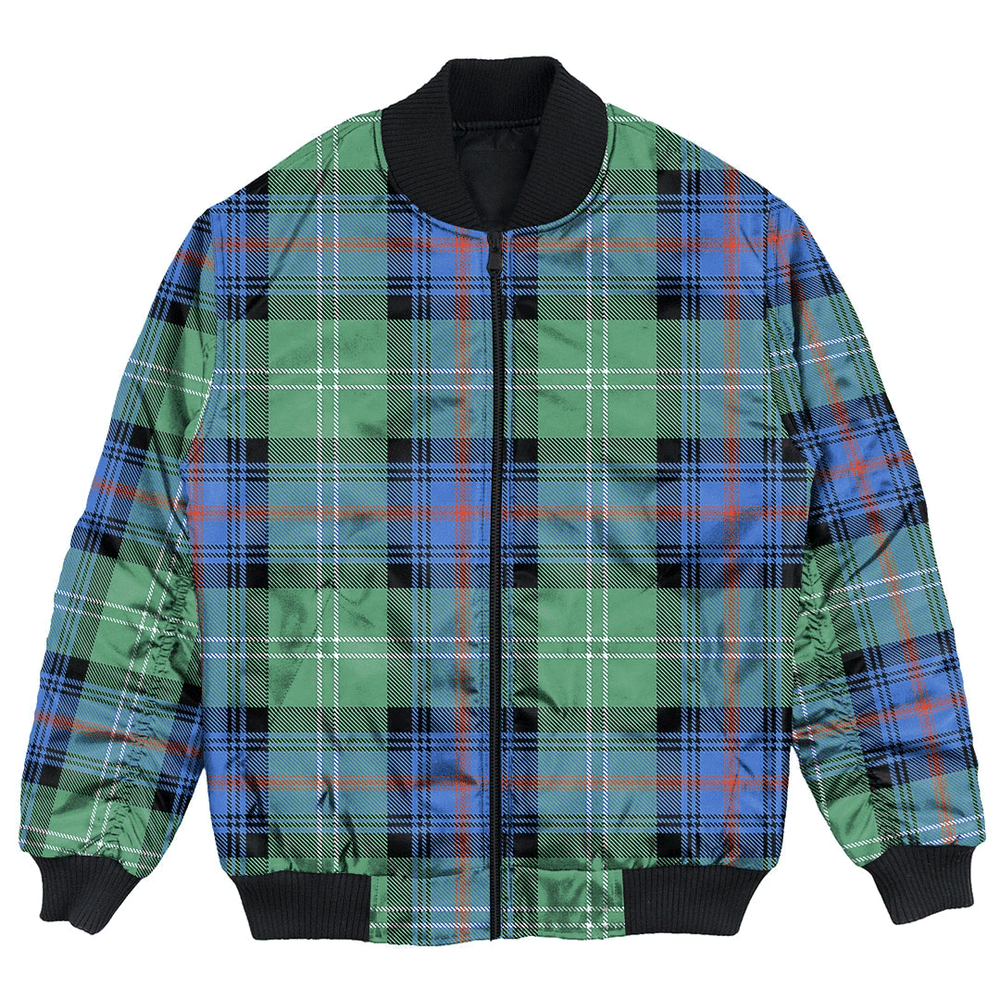 Clan Sutherland Old Ancient Tartan Bomber Jacket LT53 Sutherland Old Ancient Tartan Tartan Bomber Jacket