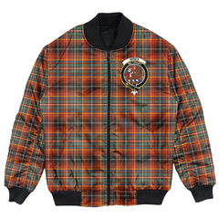 Clan Innes Ancient Tartan Crest Bomber Jacket SR66 Innes Ancient Tartan Tartan Bomber Jacket