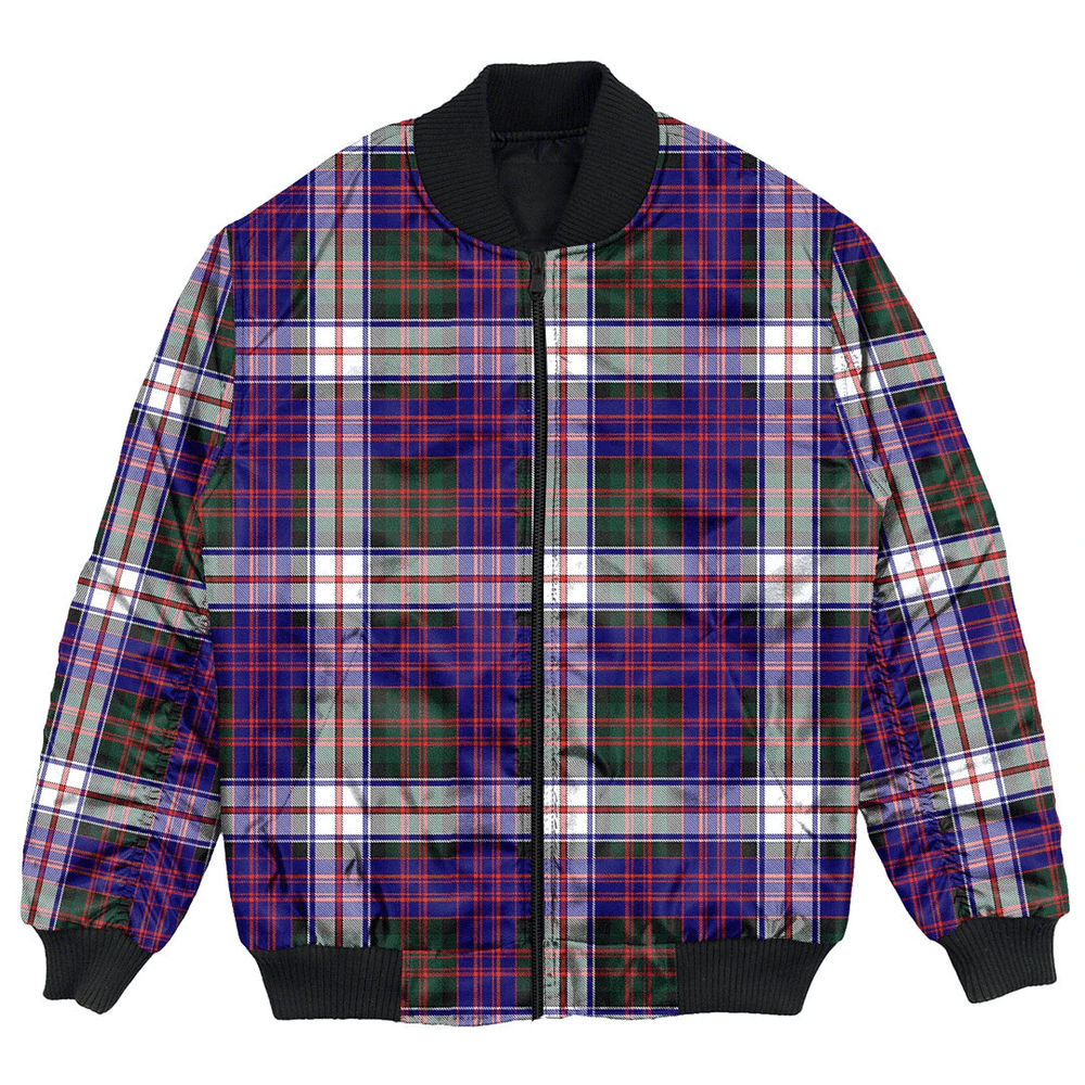 Clan MacDonald Dress Modern Tartan Bomber Jacket TZ67 MacDonald Dress Modern Tartan Tartan Bomber Jacket