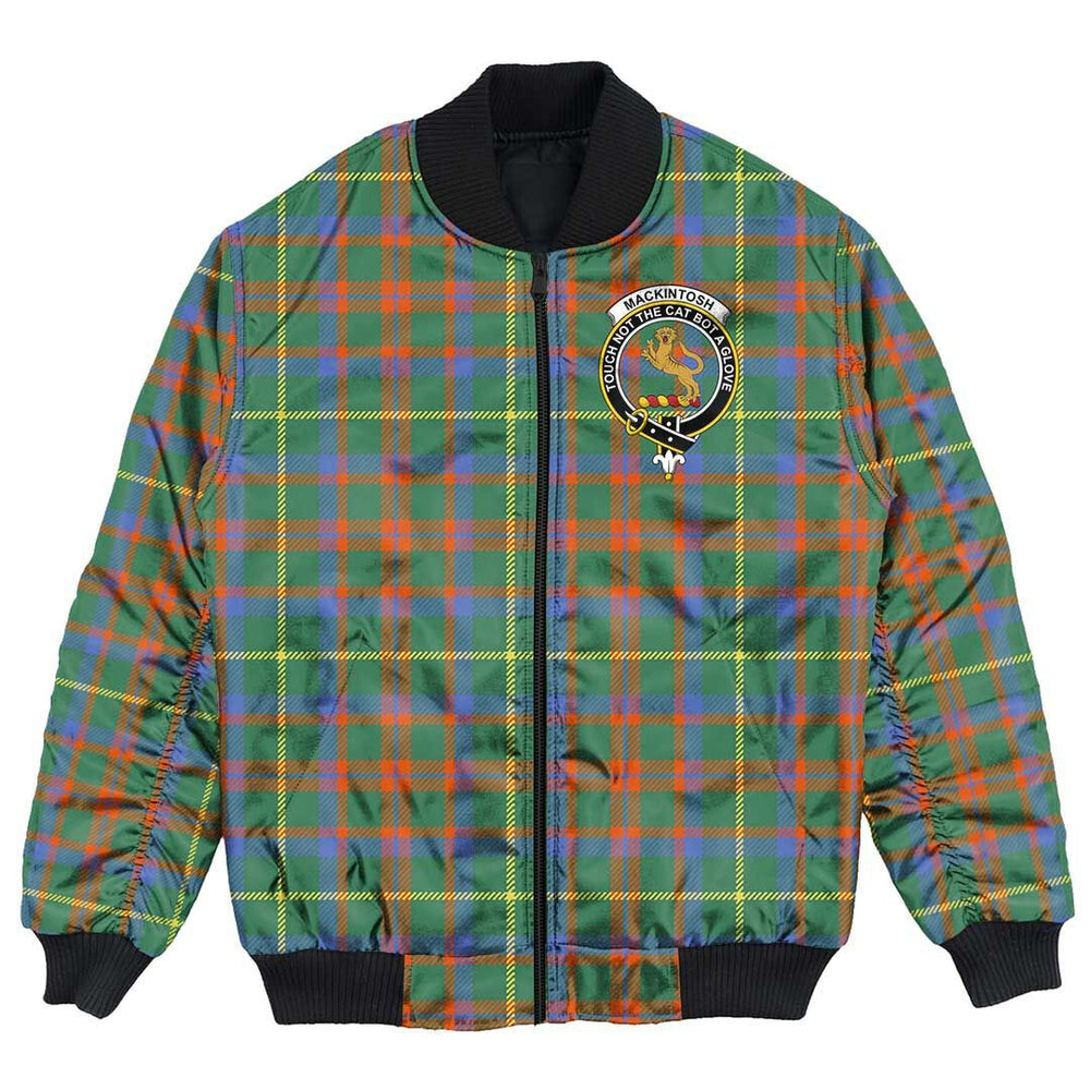 Clan MacKintosh Hunting Ancient Tartan Crest Bomber Jacket OE85 MacKintosh Hunting Ancient Tartan Tartan Bomber Jacket