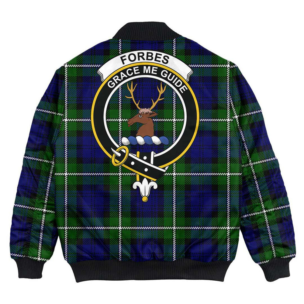 Clan Forbes Modern Tartan Crest Bomber Jacket ZW16 Forbes Modern Tartan Tartan Bomber Jacket