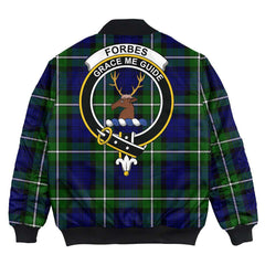 Clan Forbes Modern Tartan Crest Bomber Jacket ZW16 Forbes Modern Tartan Tartan Bomber Jacket