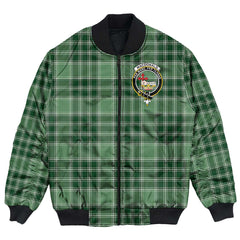 Clan MacDonald Lord of the Isles Hunting Tartan Crest Bomber Jacket EC71 MacDonald Lord of the Isles Hunting Tartan Tartan Bomber Jacket