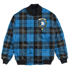 Clan Ramsay Blue Ancient Tartan Crest Bomber Jacket YP44 Ramsay Blue Ancient Tartan Tartan Bomber Jacket