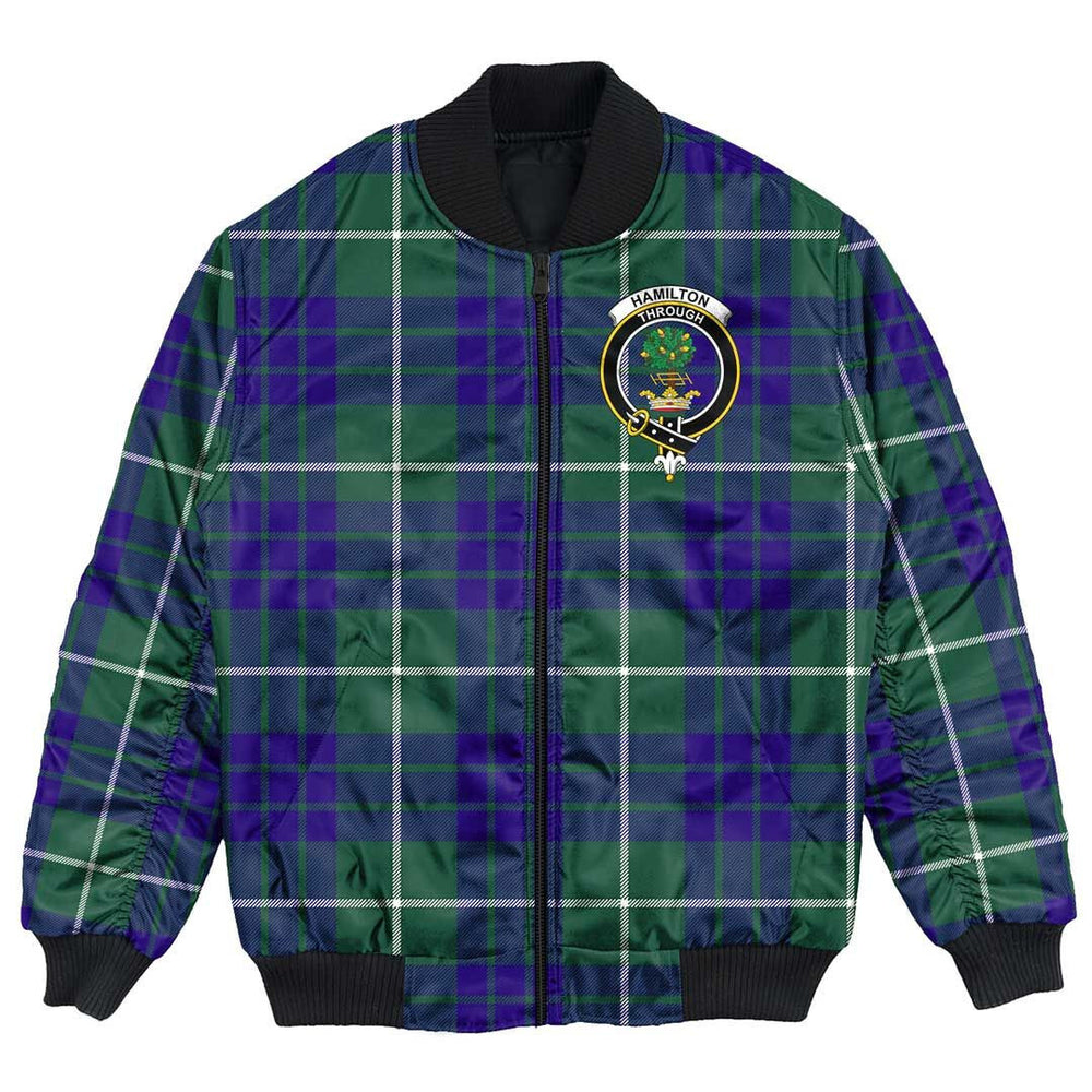 Clan Hamilton Hunting Modern Tartan Crest Bomber Jacket CZ59 Hamilton Hunting Modern Tartan Tartan Bomber Jacket