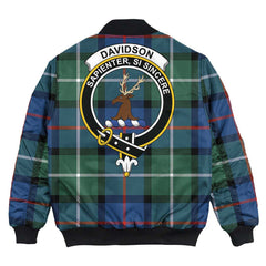 Clan Davidson of Tulloch Tartan Crest Bomber Jacket XV78 Davidson of Tulloch Tartan Tartan Bomber Jacket