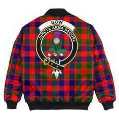 Clan Gow Modern Tartan Crest Bomber Jacket JK93 Gow Modern Tartan Tartan Bomber Jacket