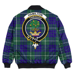 Clan Hamilton Hunting Modern Tartan Crest Bomber Jacket CZ59 Hamilton Hunting Modern Tartan Tartan Bomber Jacket