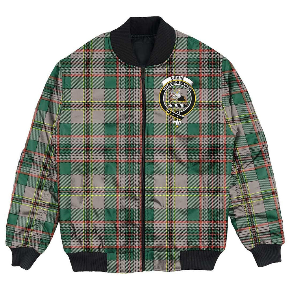Clan Craig Ancient Tartan Crest Bomber Jacket KV33 Craig Ancient Tartan Tartan Bomber Jacket