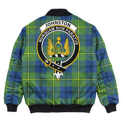 Clan Johnston Ancient Tartan Crest Bomber Jacket UQ13 Johnston Ancient Tartan Tartan Bomber Jacket