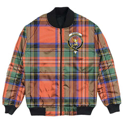 Clan Stewart Royal Ancient Tartan Crest Bomber Jacket OQ10 Stewart Royal Ancient Tartan Tartan Bomber Jacket
