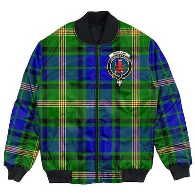 Clan Maitland Tartan Crest Bomber Jacket