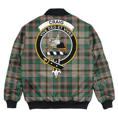 Clan Craig Ancient Tartan Crest Bomber Jacket KV33 Craig Ancient Tartan Tartan Bomber Jacket