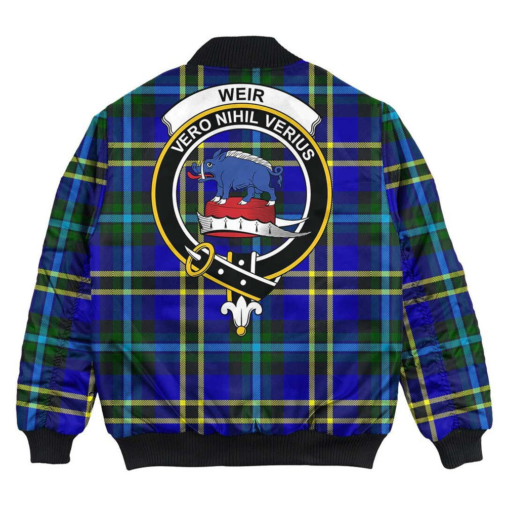 Clan Weir Modern Tartan Crest Bomber Jacket MX21 Weir Modern Tartan Tartan Bomber Jacket
