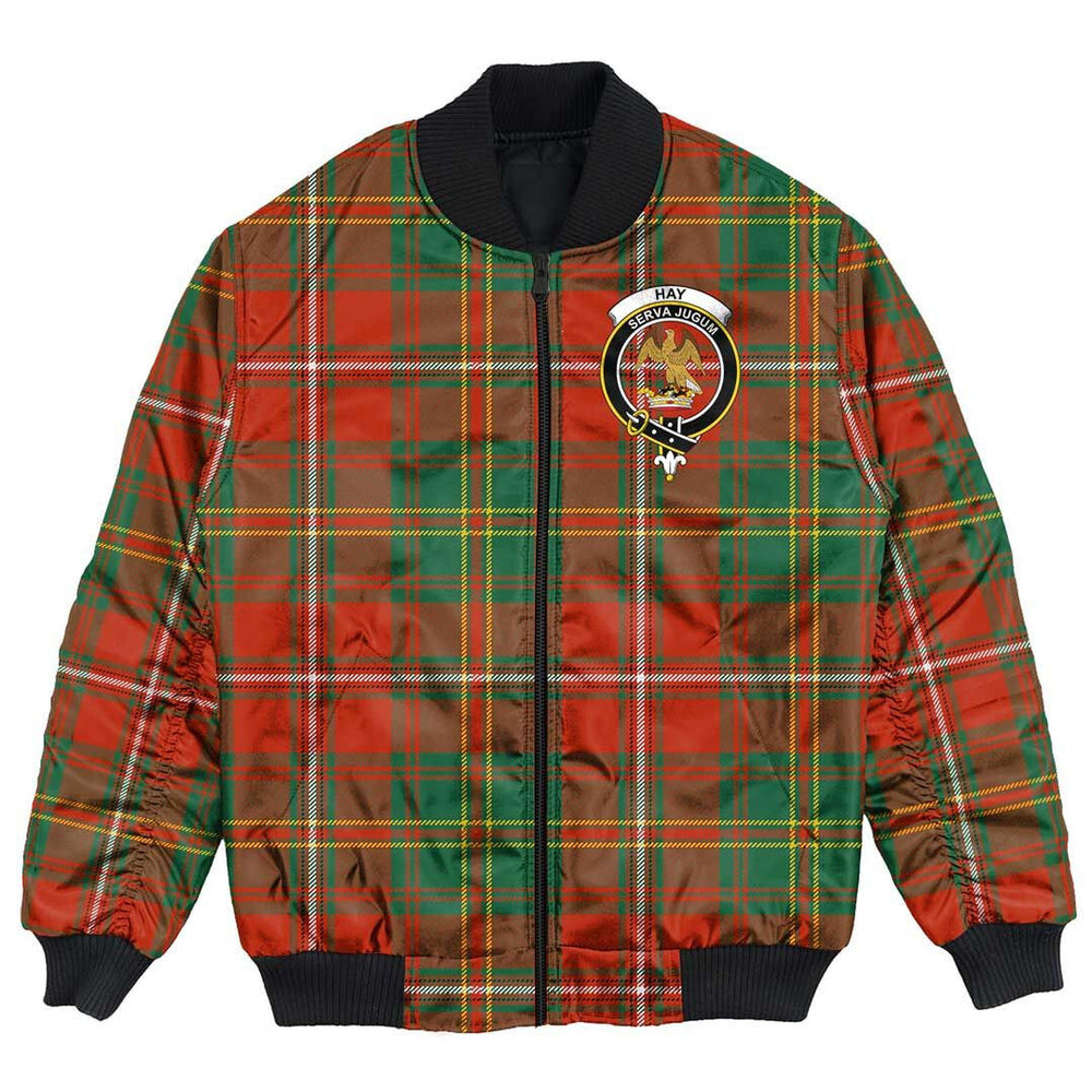 Clan Hay Ancient Tartan Crest Bomber Jacket XE26 Hay Ancient Tartan Tartan Bomber Jacket